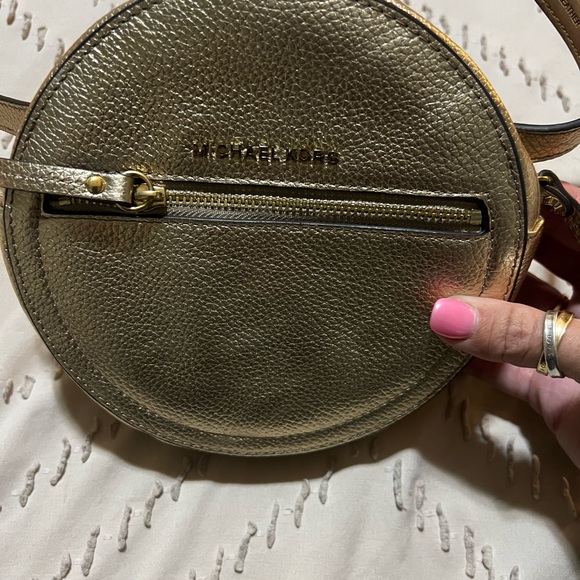 Michael Kors Metallic Round Crossbody Bag - Picture 2 of 4